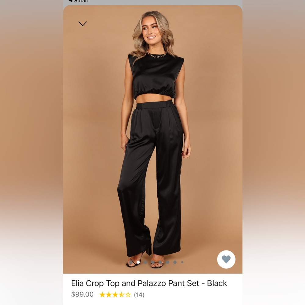 Elia Crop Top & Palazzo Pant Set